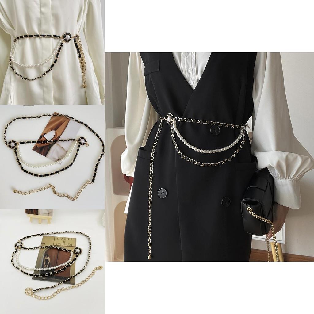 Chic Multi Layered Pearl And Gold Metal Waist Chain For Women Ideal For Fashion Forward Styles