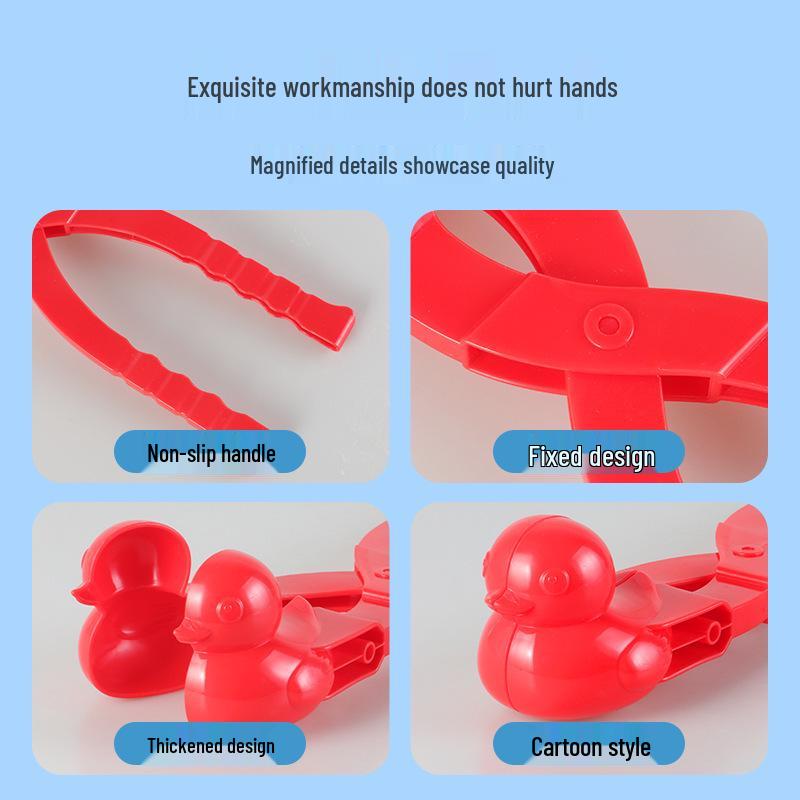 Duck Shaped Snowball Maker Clip for Kids - Winter Play Tool