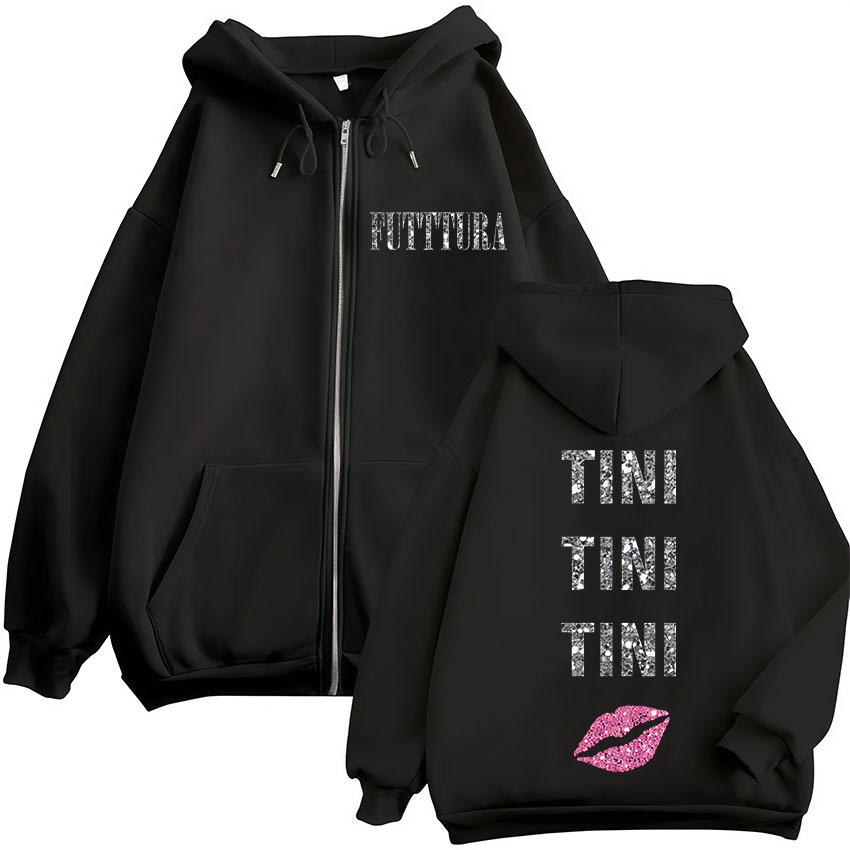 Singer TINI STOESSEL FUTTURA Tour New Zip Up Hoodie Men Women Fashion Jacket Sweatshirt Vintage Oversized Zipp