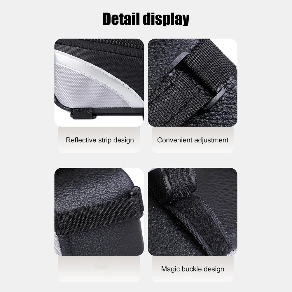 MTB Bike Bag Přední horní trubka s dotykovou obrazovkou Pouzdro na mobilní telefon (Černá)