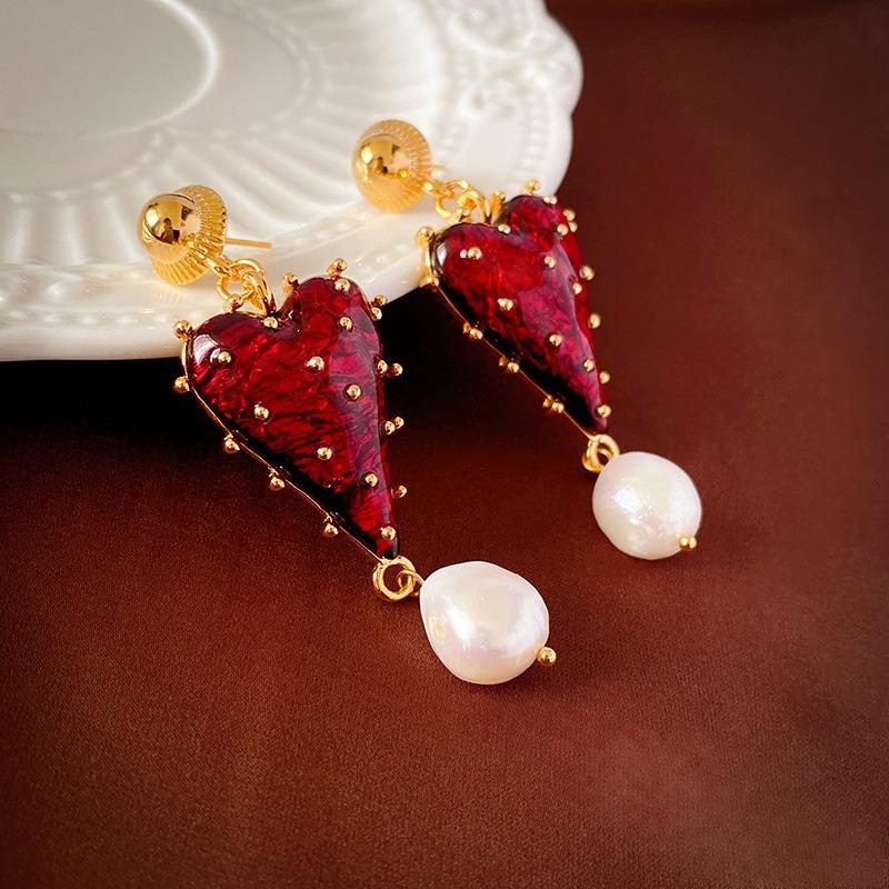 Retro Court Style Silver Needle Zircon Flower Fringed Earrings Light Luxury High-end Stud Earrings Simple Fashion Temperament Earrings