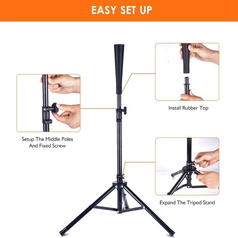 Height 23 to 39 inches Baseball Batting Tee Portable Hitting Training Tee Training Practice