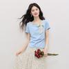 Women's Vacation Style Polka Dot Bow T-Shirt