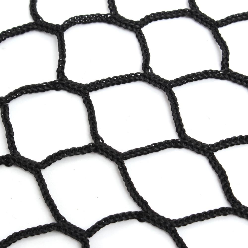 100Cm X 70Cm Black Nylon Car Trunk Net Luggage Storage Organizer Bag Rear Tail Mesh Network With 4 Hooks