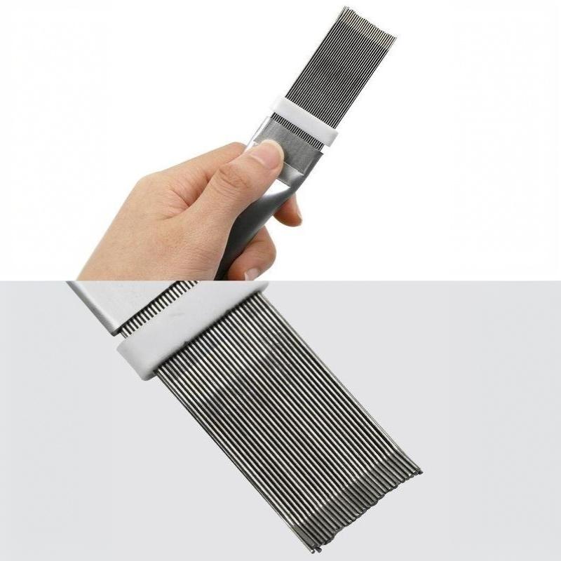 Air Conditioner Fin Comb With Stainless Steel Teeth Nonslip Handle For Ac Repair Home Hvac Maintenance