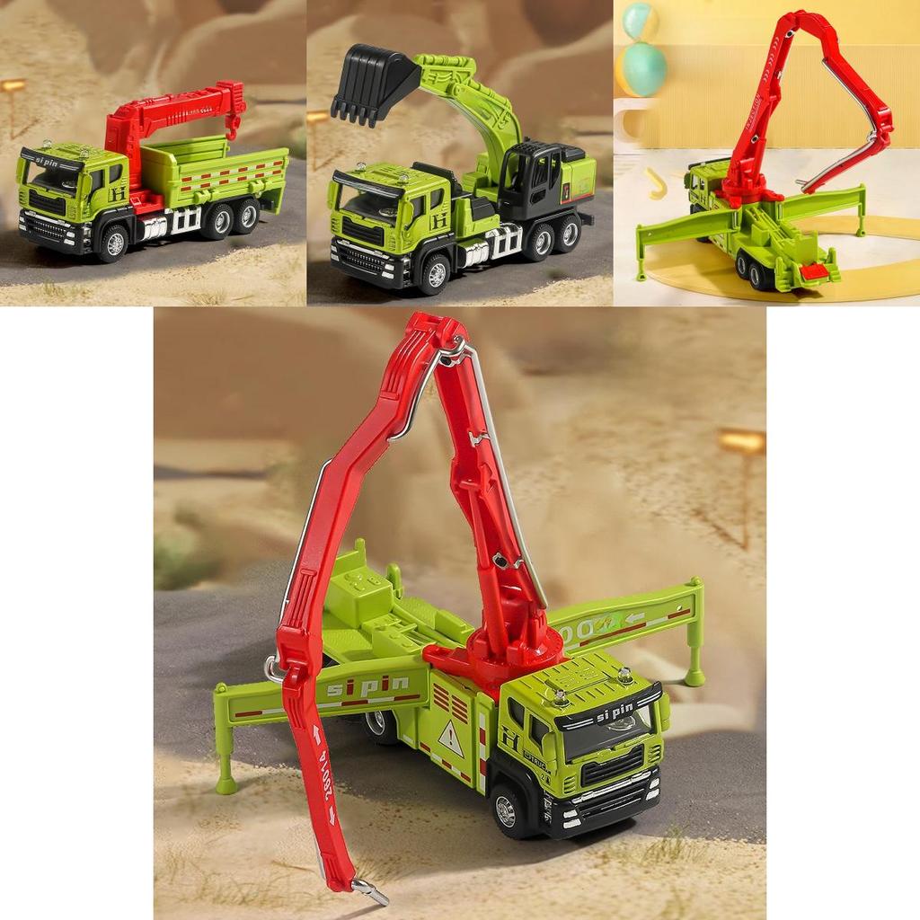 Construction Vehicle Toy Set With Alloy Material And Inertia Drive For Kids Age 3
