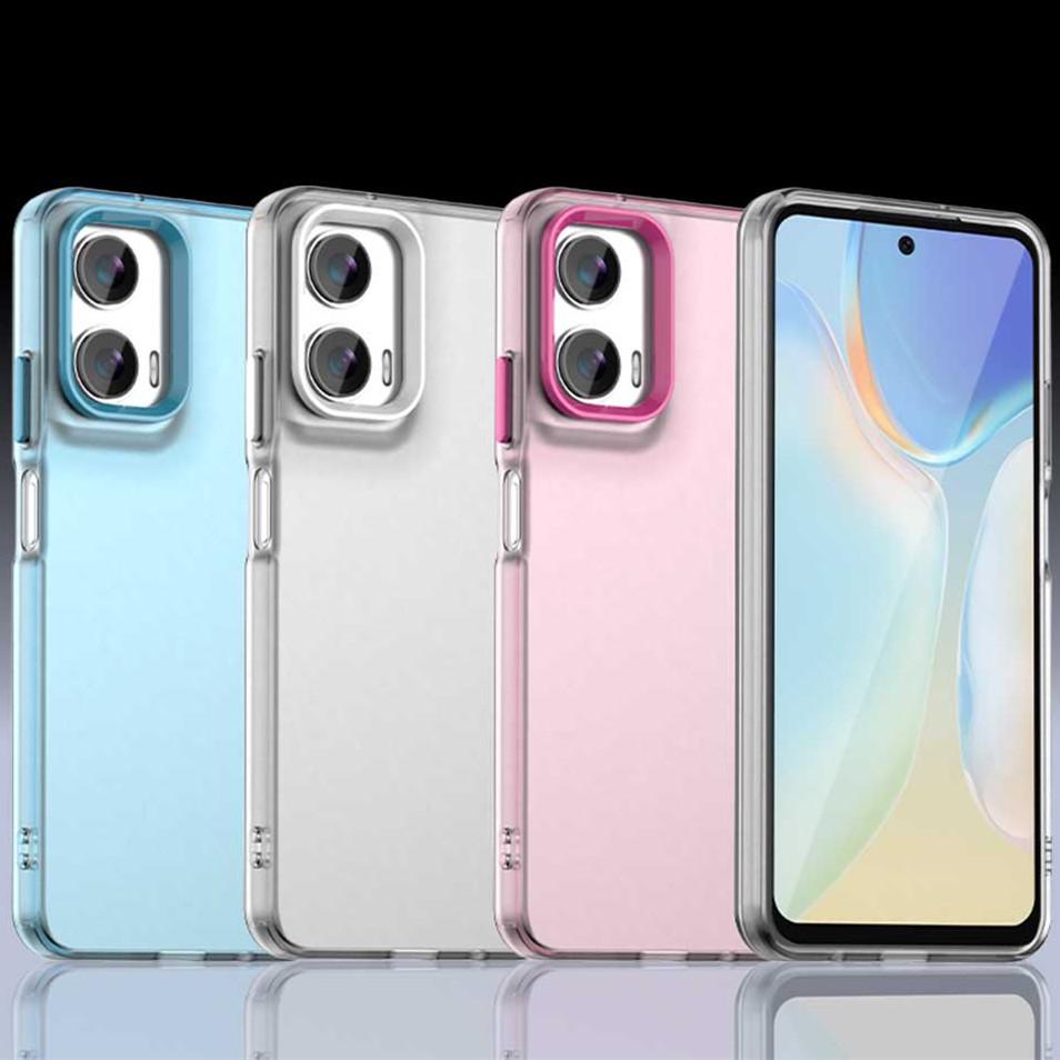 Frosted Transparent Phone Case for Motorola Edge 50 Neo and Moto G35 5G