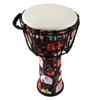 8 Inch Portable African Drum Djembe Hand Drum with Colorful Art Patterns Percussion Musical Instrument
