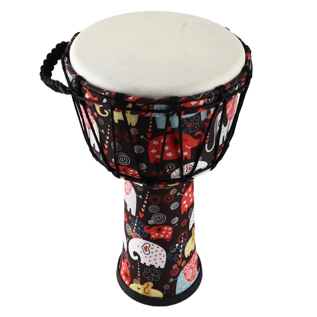 8 Inch Portable African Drum Djembe Hand Drum with Colorful Art Patterns Percussion Musical Instrument