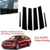 6Pcs/Set Door Window Pillar Posts Trim Pillar Molding Cover Stickers for Cadillac ATS Sedan 2013 2014 2015 2016 2017 2018 2019 Black