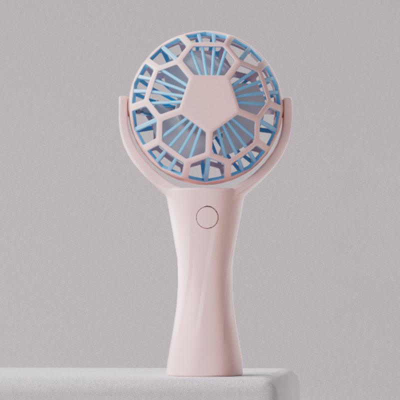 

Generic Handheld Mini Fan, Portable Personal Football Fan USB Rechargeable Battery Powered Desk Fan With 3 Speeds Adjustable B