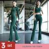 Women's Professional Yoga Suit with Chest Pads – Summer Pilates Training, Lapel, Long Sleeves, Outdoor-Ready Tight-Fitting Fitness Wear