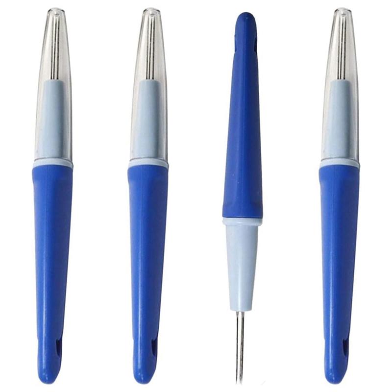 

M-Modern-4Pcs Needle Felting 3 Needles Tool, Pen Style Needle Felting Tool Kit With 3 Needles Wool Felt Needle Tools Set Kit синий