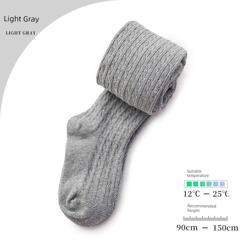 Children's Tights Spring and Autumn Cotton New Style Baby Girl Leggings Girls Solid Color Dance Tights Autumn Thick One-Piece Tights