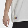 adidas T-shirt de Gola Redonda com Estampa do Logotipo da Marca de Cor Sólida Masculina Tops Branco H61129