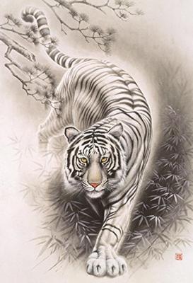450-piece Jigsaw Puzzle, Master Test Masterpiece, White Tiger, Small Pieces (26x38cm)
