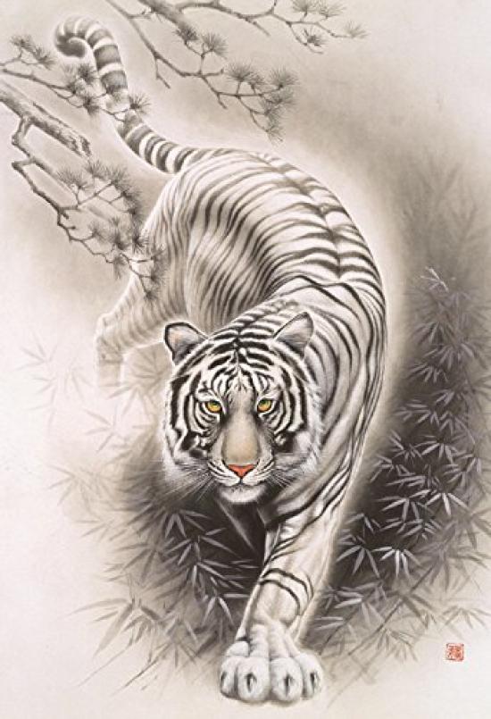 

450-piece jigsaw puzzle, Master Test Masterpiece, White Tiger, small pieces (26x38cm)