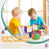 Yilloog 4 Pcs Large Foam Dice with Pockets DIY Education Playing Game Dice Soft Dice Kids Infant Early Education Cube Learning Teaching Stacking