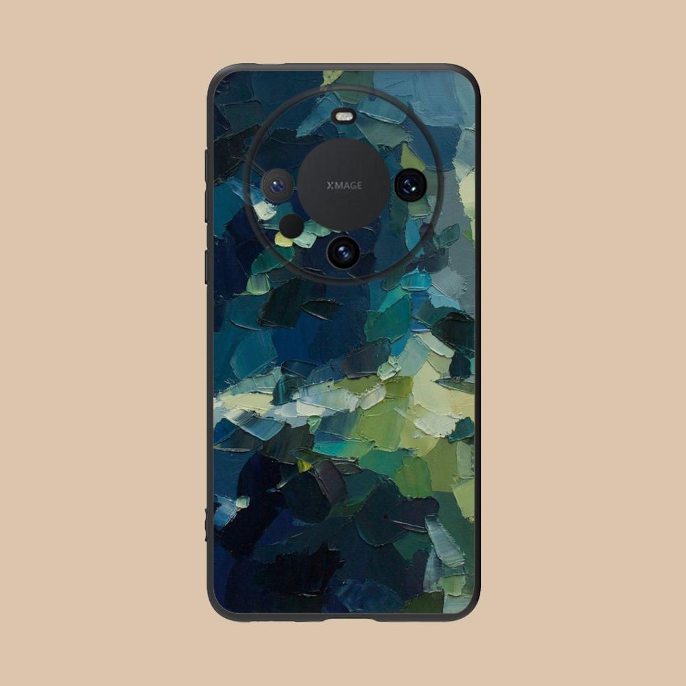 Abstract Oil Painting Phone Case for Huawei Mate 60 50 40 30 20 10 Pro Plus Lite E 5G Soft TPU Shockproof Cover