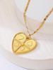 Punk Rhinestone Playing Card Pendant Necklace, Unisex Fashion Jewelry