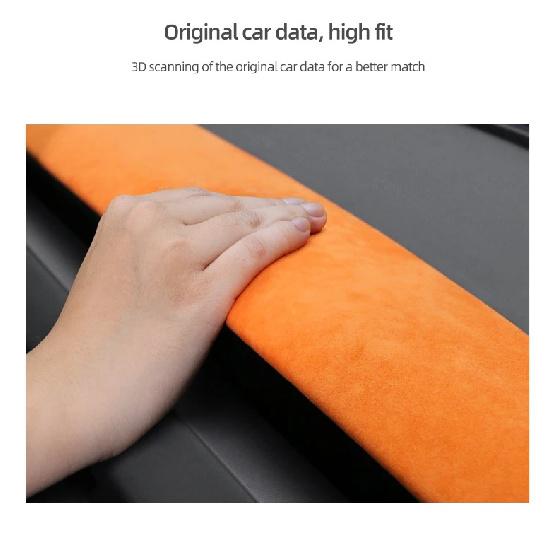 Betterhumz Made of Alcantara for Tesla Model 3 Highland 2024- Car Dashboard Panel Center Console Trim Sticker Cover Accessories
