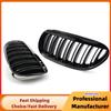 Front Kidney Bumper Grill Grille For BMW 6 Series E63 E64 2004-2010 1Pair Glossy Black Racing Grill Double Slat Cover