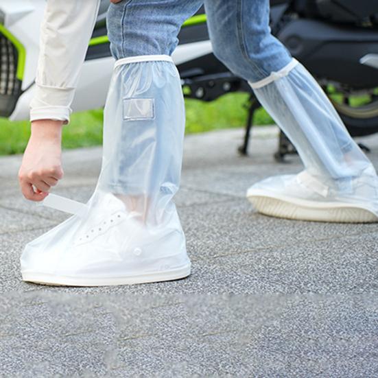 1 Pair Rainproof Boot Covers PVC Fabric Anti-Slip Design Waterproof