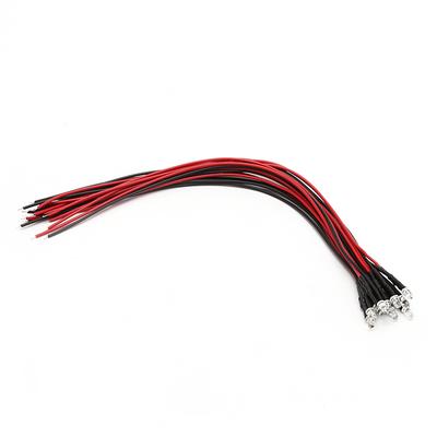 20pcs Bright Color DC12V 20cm 5mm Pre Wired LED Light Lamp Bulb Emitting Diode