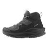 SALOMON Elixir Tecido Couro Confortável Impermeável Cano Alto Exterior Sapatos Funcionais Sapatos Masculinos Preto 472959