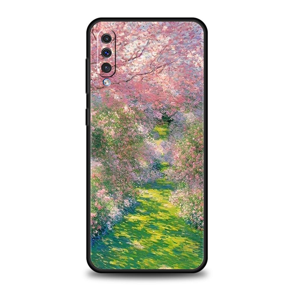 Claude Monet Garden Paint Art Case For Samsung A26 A36 A56 A54 A52 A50 A70 A40 A12 A14 A16 A22 A24 A42 A34 A32 5G A06 5G Cover