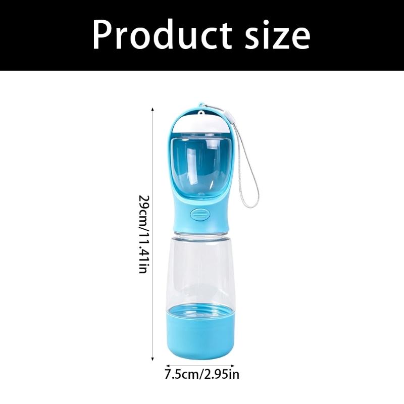 Dog Travel Drink Food Cup for Owners, Two-Section Carry Container with Carry Cord and PET Body for Park Time Daily