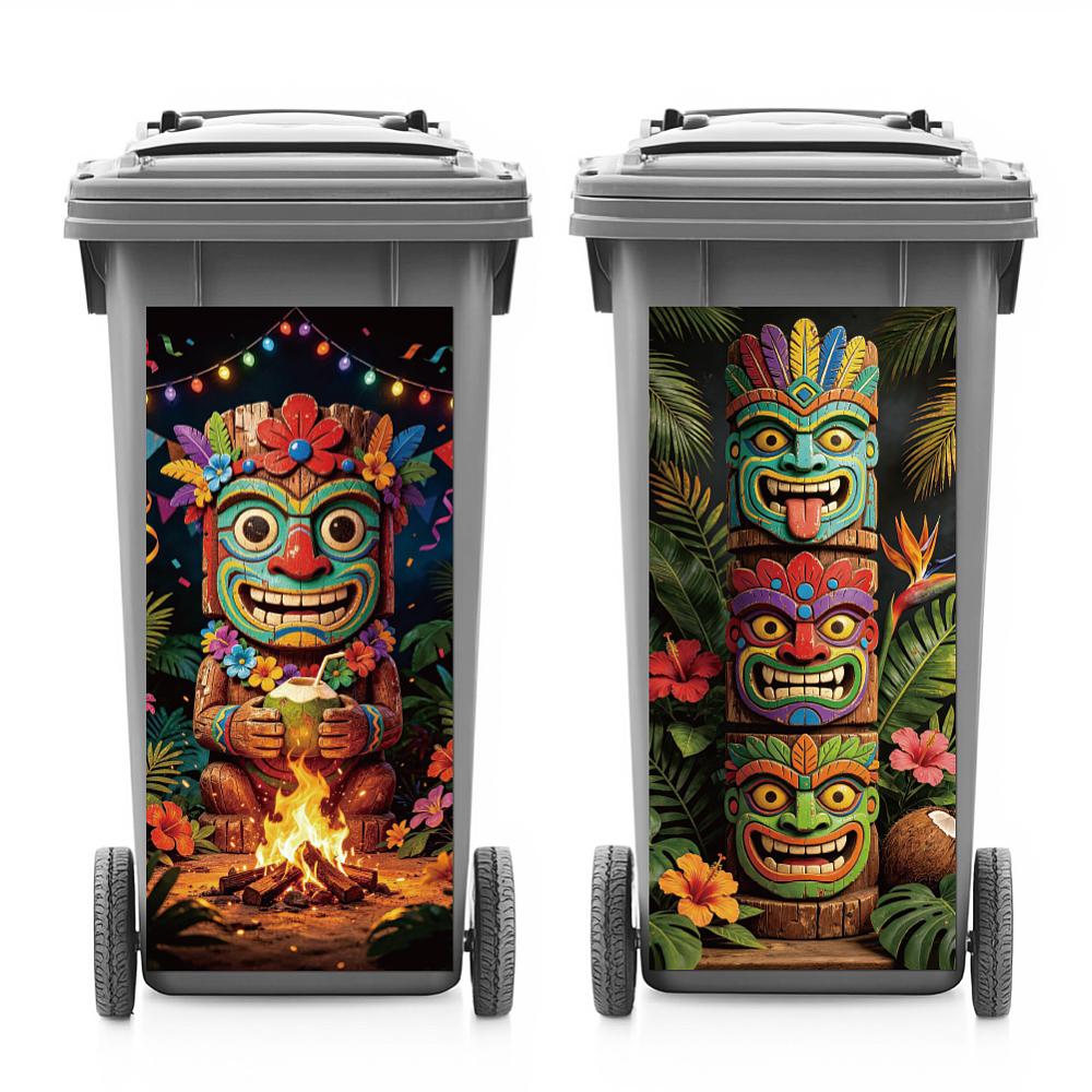 PVC Stickers Self-adhesive Decorative Stickers Decals for Trash Decoration Totem 820x380mm