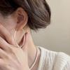 S925 Sterling Silver Thick Large Hoop Earrings for Women, Elegant Design, New Arrival