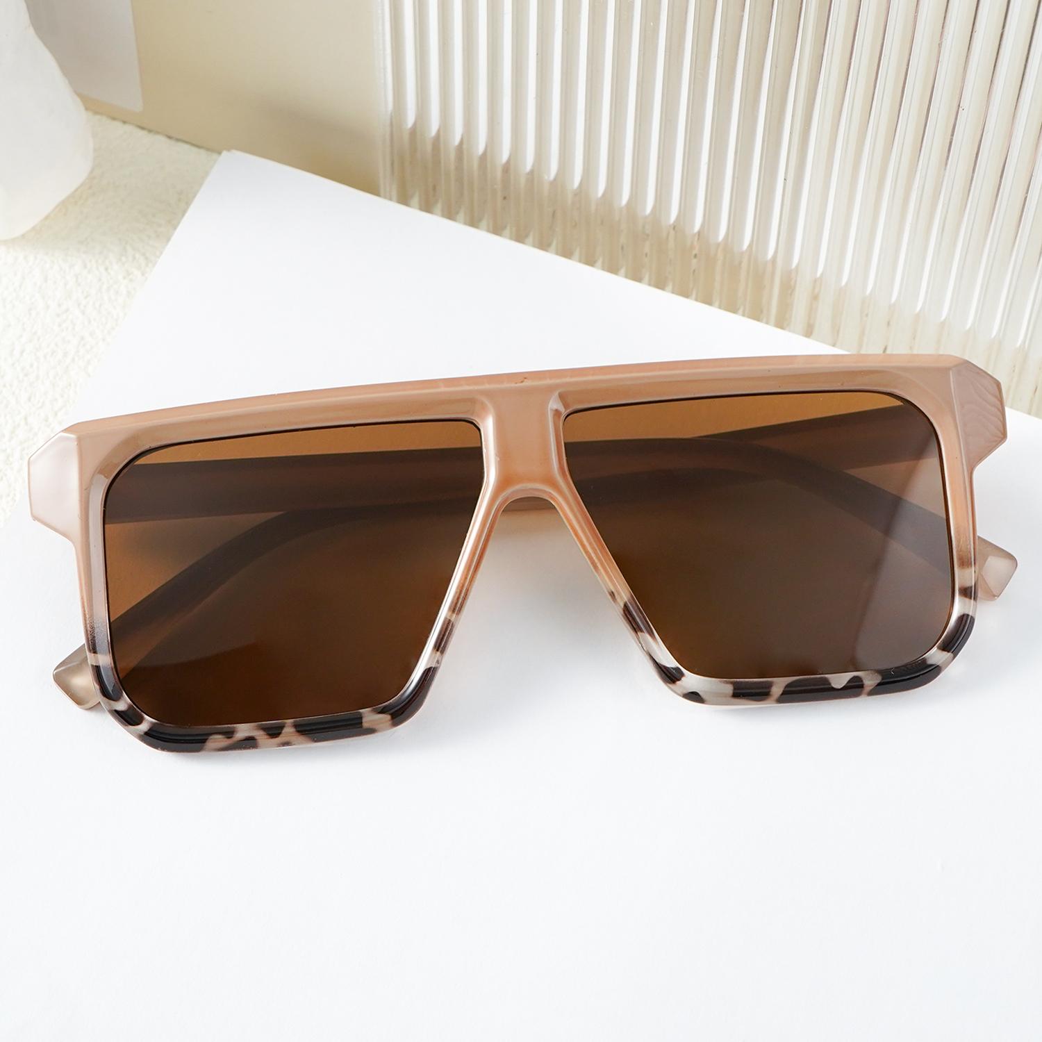 

Vintage-Inspired Stylish Fashion Sunglasses, Retro Square Frame PC Eyeglasses for Women Men, Office Wear Accessories