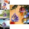 Cute Purple Mermaid Pattern Acrylic Pendant For Christmas Season