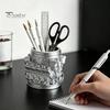 Unique Men Gift Engine Model Pen Pencil Holder, Creative Desk Organizer for Home Office, Hard Industrial Texture Decor Desktop Stationery Storage Car