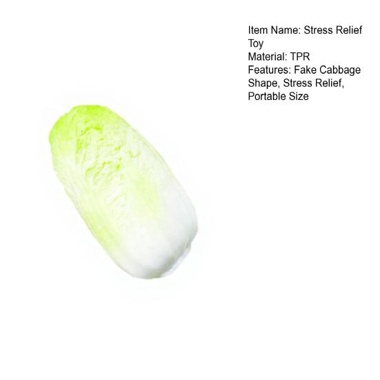 Fake Cabbage Stress Relief Toy, Anxiety Relieving Cabbage Squeeze Toy, Soft Stretchy Vegetable Fidget Toy, Portable Stress Ball Sensory Toy