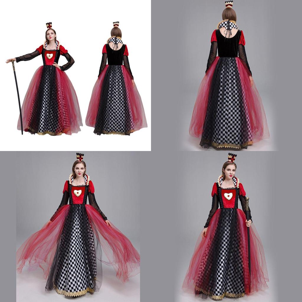 Alice In Wonderland Queen Of Hearts Halloween Costume Vintage Unique Look