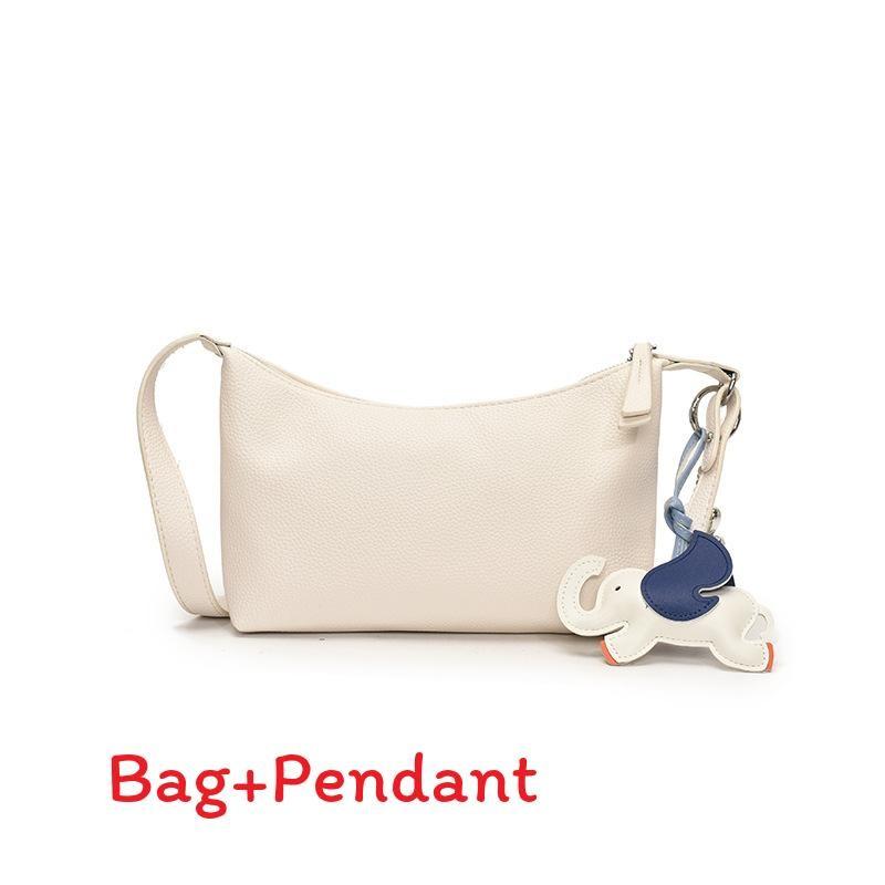 

French Minimalist Crossbody Bag For Women With Pu Material And Concealed Zipper For Daily Use білий