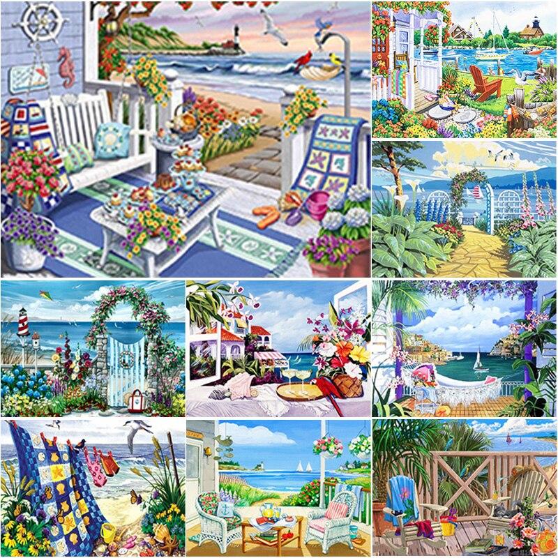5D DIY Diamond Painting Full Square Round Drill Scenery Diamond ...