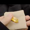 Douyin Matte 18K Gold Fashion Titanium Steel Ring Ring, Simple Niche Non-fading Ring Hand Jewelry