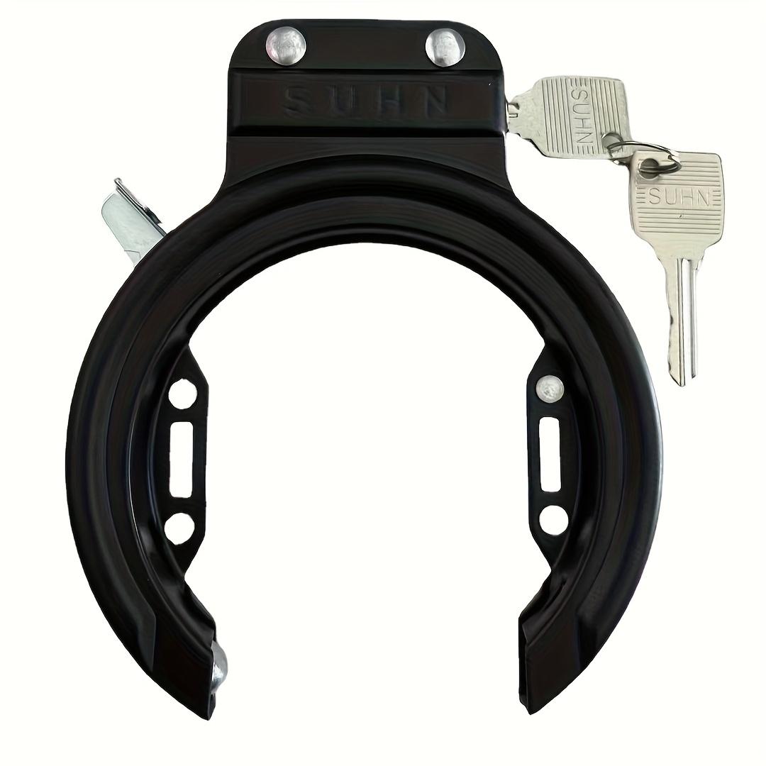Outdoor bicycle horseshoe lock - fully enclosed steel pipe anti-theft lock with 2 keys for bicycles, cycling and holiday gifts