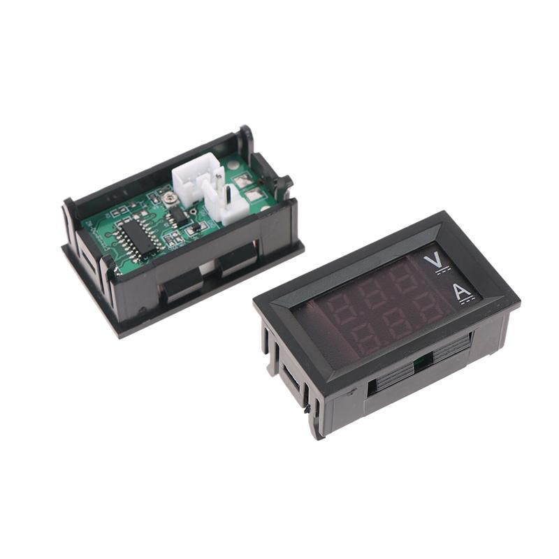 Mini Digital Voltmeter Ammeter DC 0-100V 50A Amp Volt Voltage Current Meter Detector Tester 0.28" Dual LED Display Gauge + Shunt