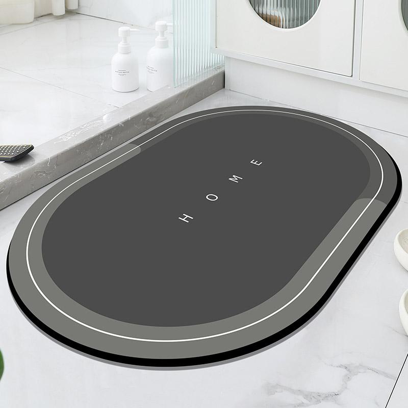 1pc of Diatom Mud Bathroom Floor Mat, Entry Water-absorbing Small Rug, Bathtub Foot Pad, Shower Room Door Mat, Hand-washable Mat