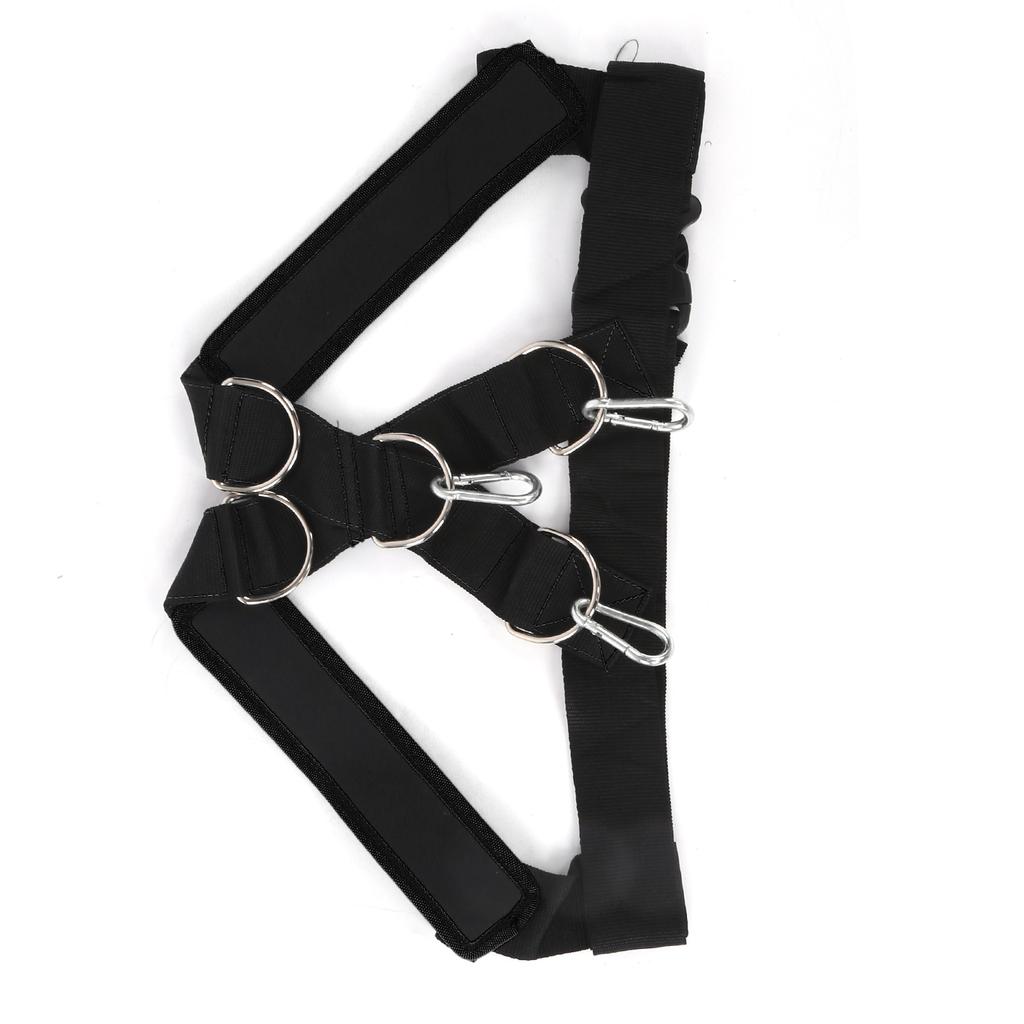 Weight Bearing Shoulder Strap Pulling Sled Harness Vest Resistance Bands with Pulling StrapBlack