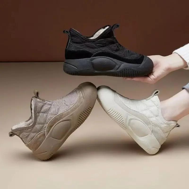 Fashion Fur Warm Chelsea Snow Boots Winter Women Casual Shoes  New Short Plush Ankle Boots Flats Sport Short Boots Ladie Botas Mujer