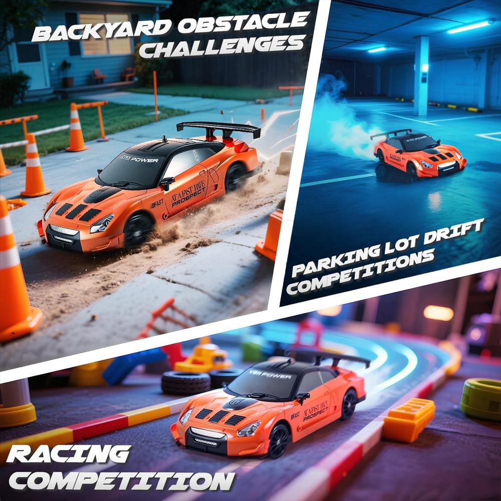 4WD Remote Control Drift Car 4X4 High Speed Racing RC Car with LED Lights RTR Radio Truck Vehicle Model Toy Gift for Kids Adults