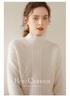 Women's Heavyweight Cable Knit 100% Pure Cashmere Half-High Collar Sweater