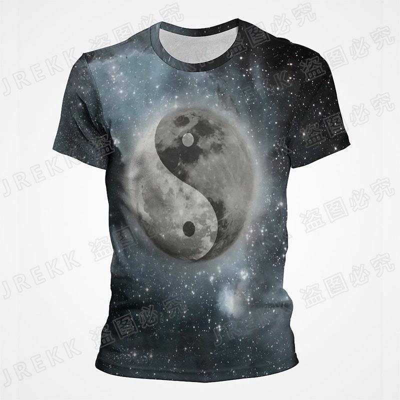 Summer Women Men 3D Printed T-shirt Yin Yang Gossip Punk Style T shirt ChildrenCool  Tops Tee 5XL