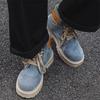 Z Casual Large Size Martin Boots British Denim High Top Retro Locomotive Medium Top Platform Boots